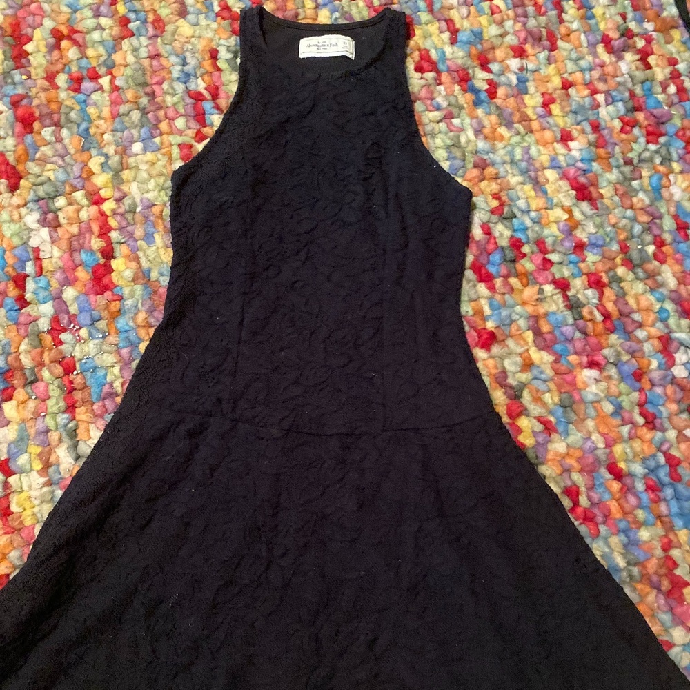 Abercrombie Black Fit-and-Flare Dress